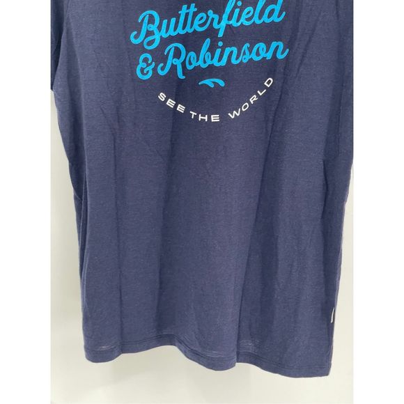 Icebreaker T Shirt Butterfield Robinson Men XL‎ Blue Merino Wool Short Sleeve - Picture 6 of 11